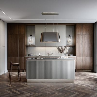 Wall Mounted Home Lacquer or Finish Modern Design Kitchen Cabinet Complete Set Wood Storage