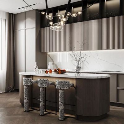 Wholesale PVC Modern Modular Focus on Cabinet Design Kitchen Furniture Solid Wood Kitchen Cabinet Set