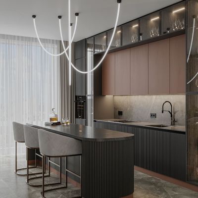 Wholesale PVC Modern Modular Focus on Cabinet Design Kitchen Furniture Solid Wood Kitchen Cabinet Set