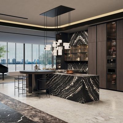 Wholesale PVC Modern Modular Focus on Cabinet Design Kitchen Furniture Solid Wood Kitchen Cabinet Set