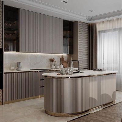 Kitchen Furniture Luxury Wooden Wall Hanging Smart Custom Small Home Modular Kitchen Cabinet Modern Design