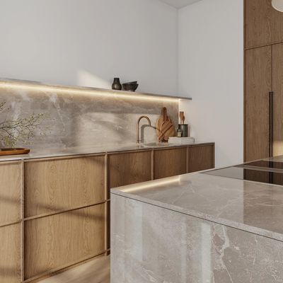 Project High Quality Large Standard Full Engineering Cocina Model Luxury Furniture Smart Kitchen Cabinet Designs