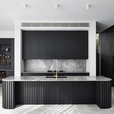 Solid Wood Veneer Complete White Oak Real Veneer Kitchen Units Shaker Door New Luxury Design Modular Kitchen Cabinets