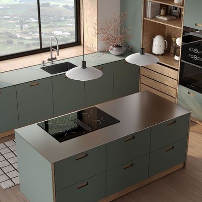 Luxury Villa Modern Kitchen Cabinets Design Stone Island Coque Kitchen Island