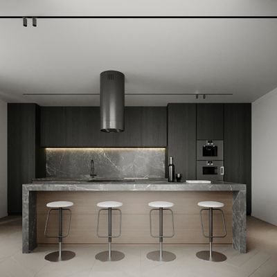 Custom Modern Gold PET Island Kitchen Cabinet High Quality Complete Modular Glass MDF Faucet Hinge Drawer Basket