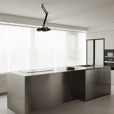 Prima Pull Down Kitchen Cabinet Kitchen Cabinets Modern Aluminum Mirror Polished Brushed Kitchen Cabinets