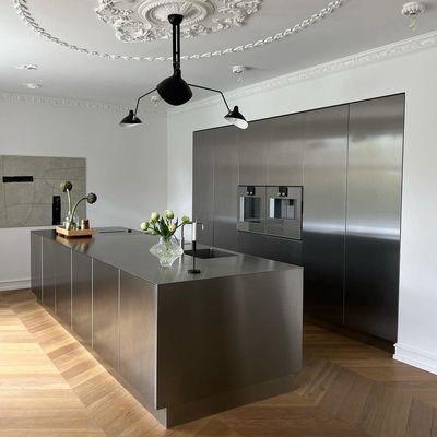 Prima Pull Down Kitchen Cabinet Kitchen Cabinets Modern Aluminum Mirror Polished Brushed Kitchen Cabinets