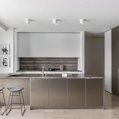 Automatic Modern Luxury Designs Complete Kitchen Furniture Aluminium Drawer Pulls Wood Melamine Kitchen Cabinets Set