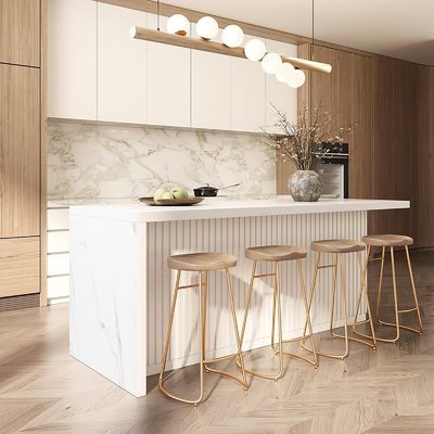 Customized Italian High-End Luxury Self Assemble Metal Wood Veneer Kitchen Pantry Cabinet