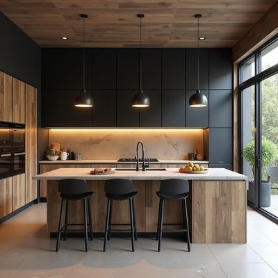 Modern Style Lacquer Modular Kitchen Cabinet Island Melamine Board Carcase Granite Countertop Painted Door Panel