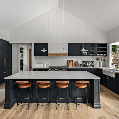 Australian Kitchen Cabinet Wooden Modular Melamine Luxury Wood Modern Kitchen Furniture Cabinets for Villa
