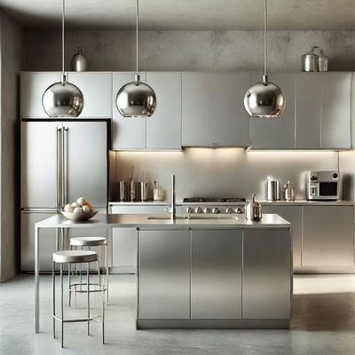 New Arrival Stainless Steel Kitchen Cabinet Small Kitchen Cabinet Set with Sink Modular Stainless Steel Kitchen Cabinets