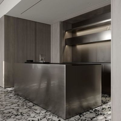 New Arrival Stainless Steel Kitchen Cabinet Small Kitchen Cabinet Set with Sink Modular Stainless Steel Kitchen Cabinets