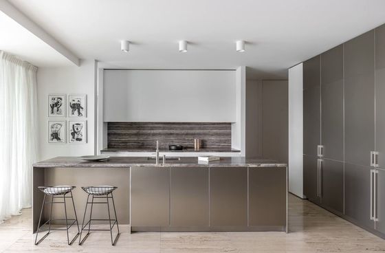 New Arrival Stainless Steel Kitchen Cabinet Small Kitchen Cabinet Set with Sink Modular Stainless Steel Kitchen Cabinets