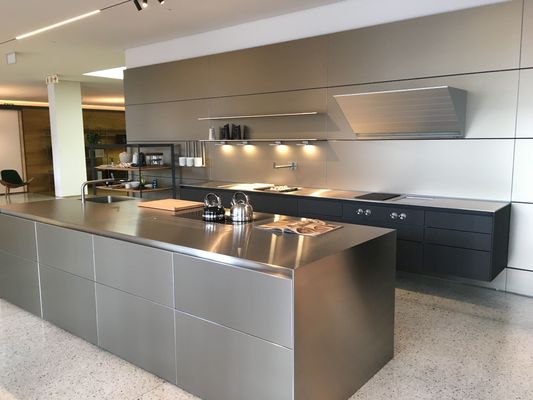 Stainless Steel Stainless Flat Pack Kitchen With Cabinet Furniture Designer Cabinet Set