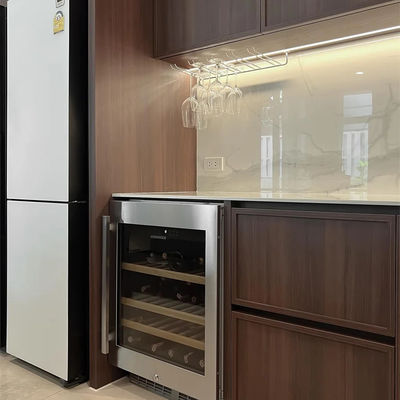 Modern Kitchen Cabinet Designs Automatic Kitchen Cabinet Wood Grain Kitchen Cabinet for Villa