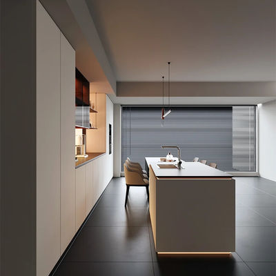 Luxury Modern Design Plywood Chipboard MDF Wooden Kitchen Cabinets Cupboard for Dining Room with Drawer Sink