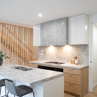 Free Whole House Design Plywood Solid Antifungal Modular Kitchen Island Cabinets for Apartment Project with Living Sink