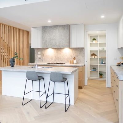 Free Whole House Design Plywood Solid Antifungal Modular Kitchen Island Cabinets for Apartment Project with Living Sink