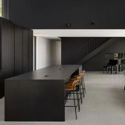Free Whole House Design Moisture-proof Plywood Solid Modular Kitchen Island Cabinets for Villa Apartment with Dining Sink