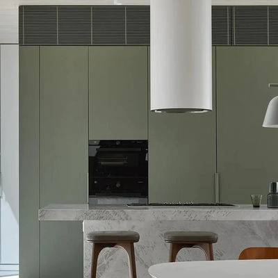 Free Whole House Design Moisture-proof Plywood Solid Modular Kitchen Island Cabinets for Villa Apartment with Dining Sink