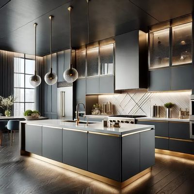 Luxury Custom Furniture Island Imported Complete Manufacturer Modern Cupboard Designs China Kitchen Cabinet