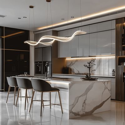 Modern Wood Furniture Kitchen Cabinets Modular MDF Plywood Design Supplier of Modern Kitchen Cabinets