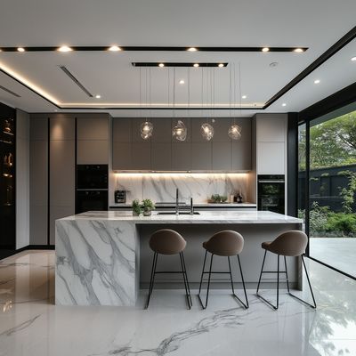 Modern Wood Furniture Kitchen Cabinets Modular MDF Plywood Design Supplier of Modern Kitchen Cabinets