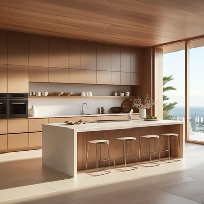 Modern Luxury Italian Kitchen Pantry Storage Cabinet Solid Wood Complete Kitchen Furniture with Islands