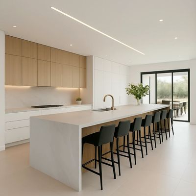 One-stop Designs Factory Kitchen Furniture Design Customized Modern Designs High Gloss Kitchen Cabinet Sets for Villa