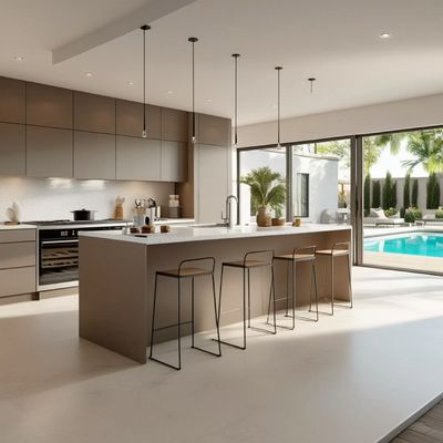One-stop Designs Factory Kitchen Furniture Design Customized Modern Designs High Gloss Kitchen Cabinet Sets for Villa
