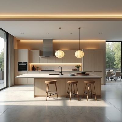 One-stop Designs Factory Kitchen Furniture Design Customized Modern Designs High Gloss Kitchen Cabinet Sets for Villa
