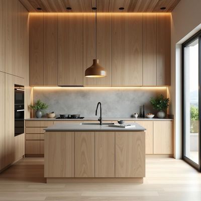 High Quality Modern PVC Kitchen Cabinets Waterproof Marble for Australian Apartments Modular Kitchen Furniture Units for Home