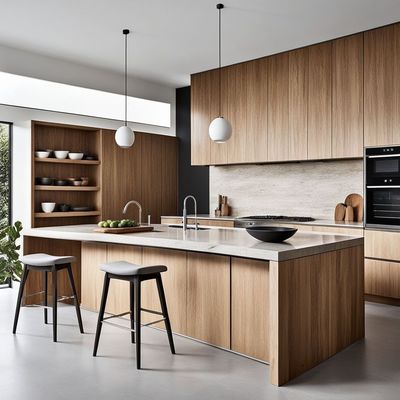 High Quality Modern PVC Kitchen Cabinets Waterproof Marble for Australian Apartments Modular Kitchen Furniture Units for Home