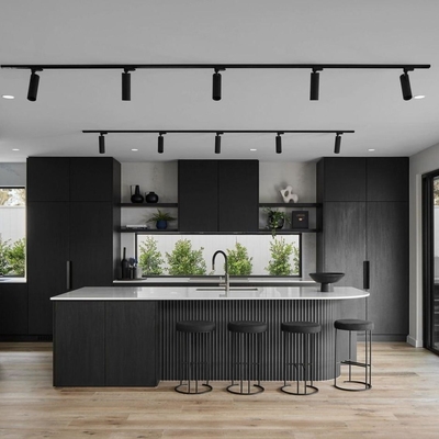 Modern European Design Complete Kitchen Set Smart Wood Matt Lacquer Finish Includes Faucet Dining Mall Accessory MDF Sink