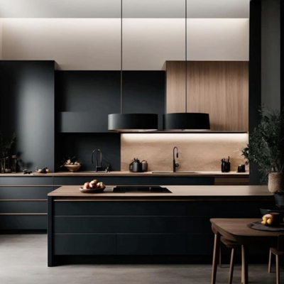 Modern European Design Complete Kitchen Set Smart Wood Matt Lacquer Finish Includes Faucet Dining Mall Accessory MDF Sink