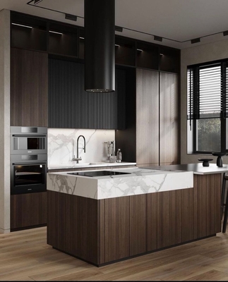 Modern Designs of Built in Kitchen Hanging Cabinets Customized Durable White Lacquer Cabinet Kitchen Units Set Furniture