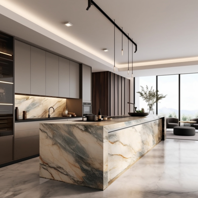 Solid Light Brown Ash Wood Kitchen Cabinets with Luxury Designs Stainless Steel Countertop & Sink for Apartment Kitchen