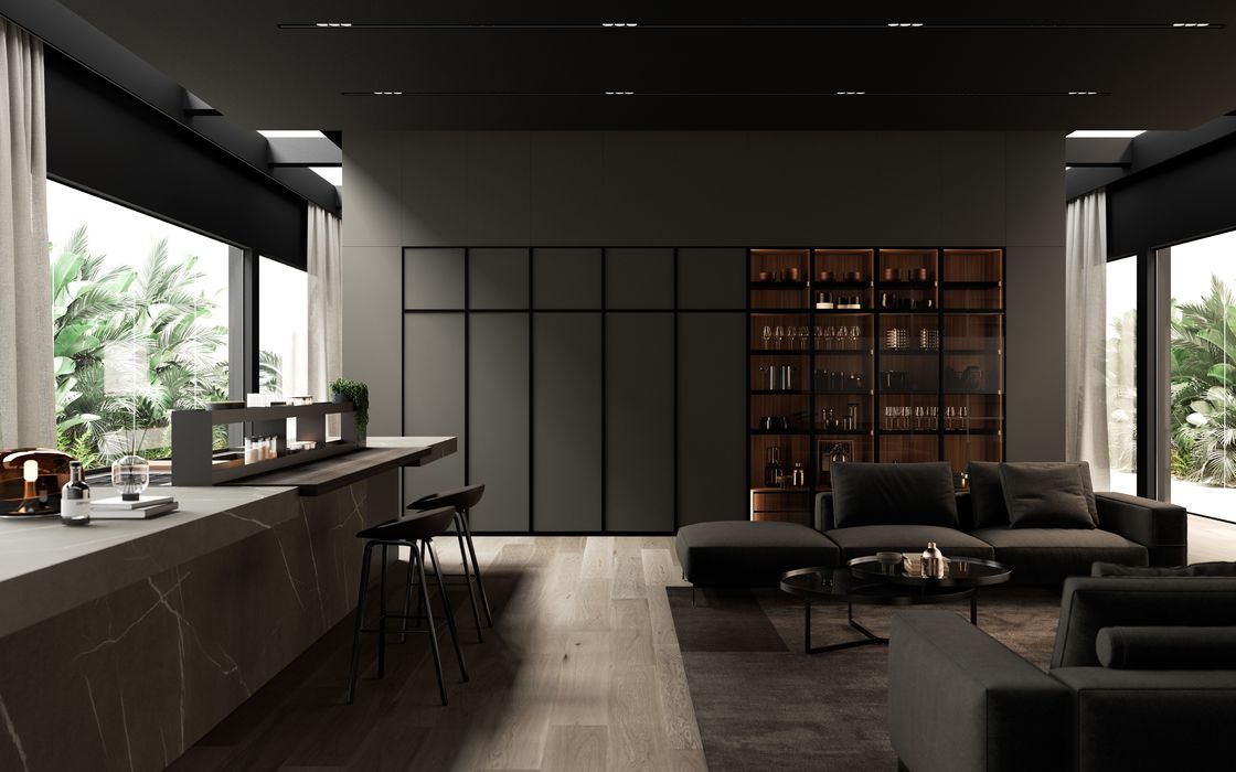 Tailored Lacquer Kitchen Cabinet Customized Modern Kitchen Storage Cabinet