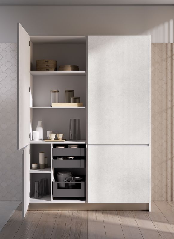 Customized L Shaped Minimalist Kitchen Cabinets Design Wood Veneer Kitchen Set