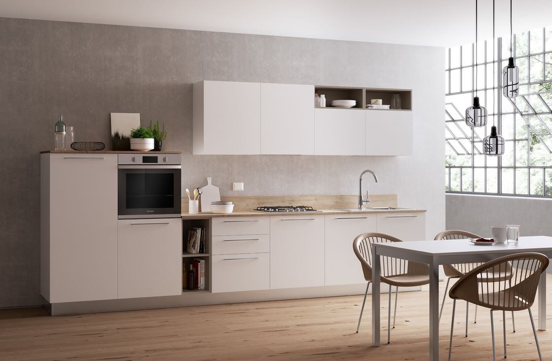 Customized Modern EB Board Kitchen Cabinet Tailored White Kitchen System
