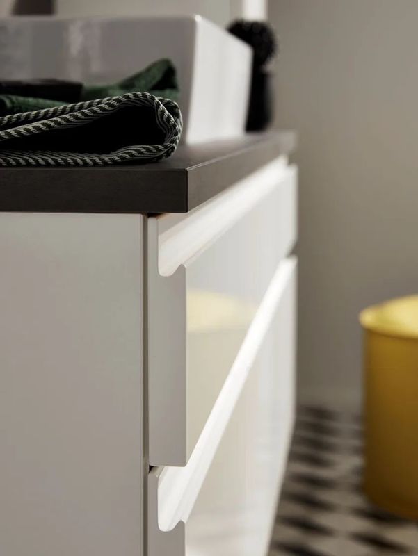 Customized White Lacquer Bathroom Vanity Modern Floating Storage Cabinet