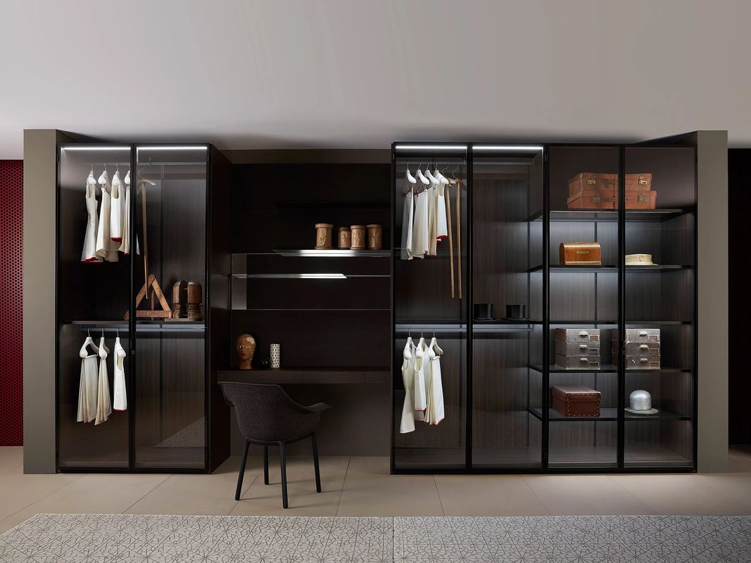 Bespoke Modern PET Wardrobe with Vanity Table Custom Bedroom Closet