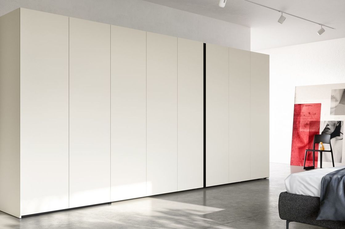 Bespoke Modern White Wardrobe Closet Custom With Shoe Cabinet