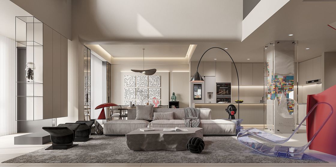 Customized Full House Design Modern Home Furniture Kitchen Cabinet Living Room Design