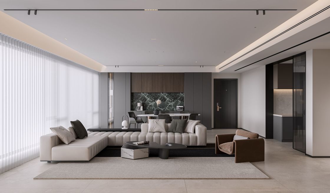 Grey And Black Whole House Design Wood Grain Modern Home Design Customized