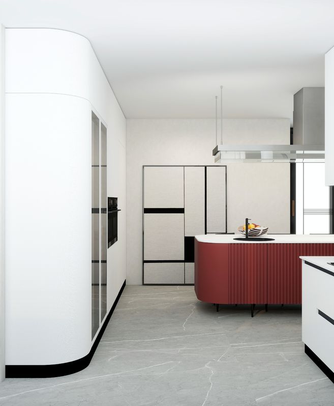 Professional Melamine Luxury Kitchen Cabinet Set Modern Kitchen Cabinet Design