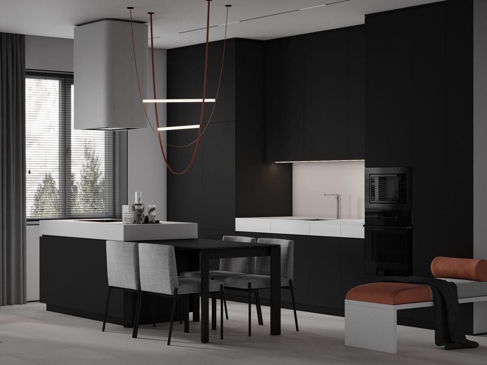 Handle Free Kitchen Cabinet Modern Design Customized Kitchen Cabinet With Island