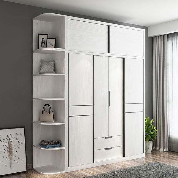 Modern Design Economic Bedroom Furniture Wardrobe Set For Household