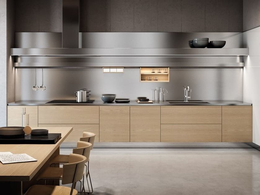Modern Designs High End Affordable Custom Furniture Stainless Steel Melamine Kitchen Cabinets with LED Lighting